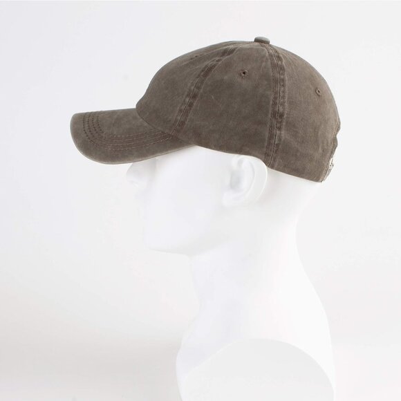 Unisex Dark Army Green Baseball Cap Cotton Fits Washed Denim Adjustable Hat - Picture 4 of 7